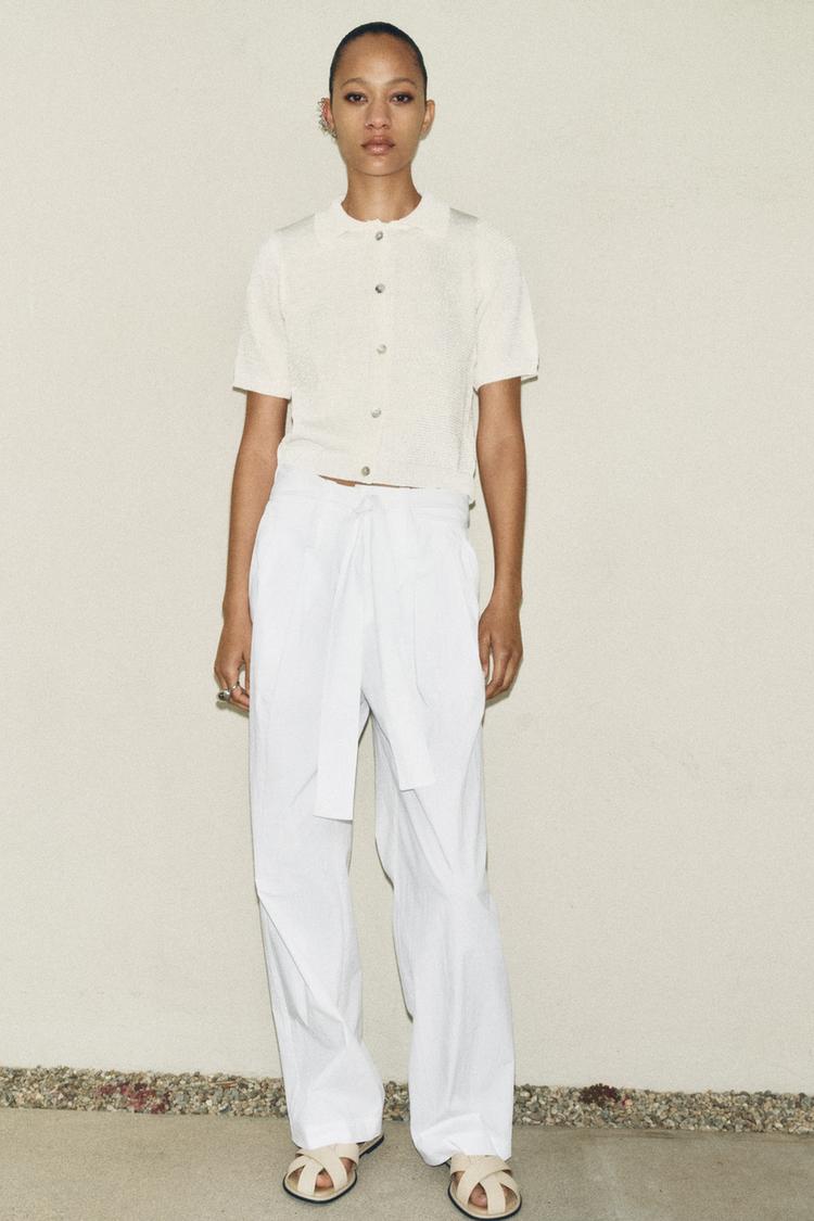 PANTALON AVEC CEINTURE ZW COLLECTION