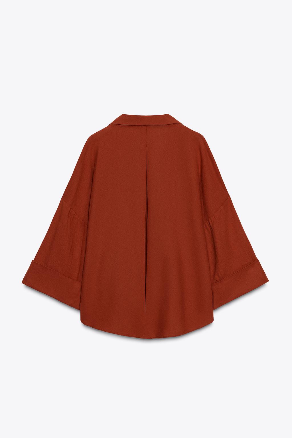 CHEMISE MANCHE LARGE AVEC LIN