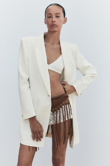 BLAZER LONG À ÉPAULETTES