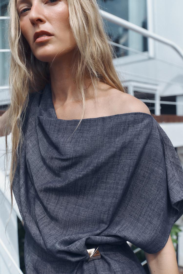 ROBE MIDI DÉCOR DORÉ