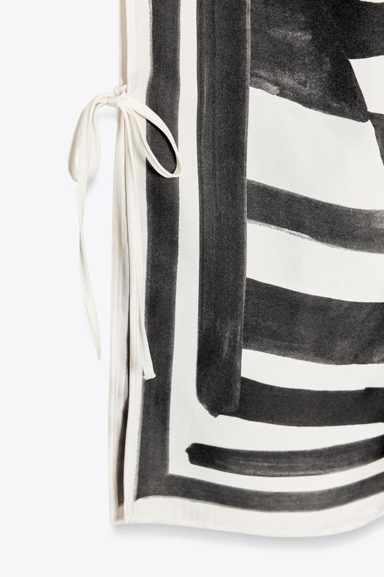 PRINTED TROUSERS WITH TIES ZW COLLECTION