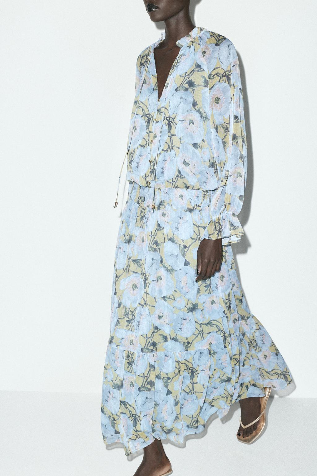 ROBE LONGUE À IMPRIMÉ FLORAL