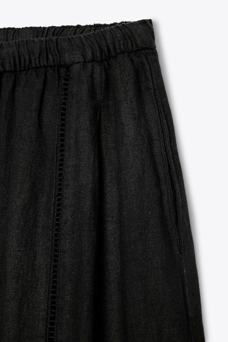 PANTALON LARGE 100 % LIN COLLECTION ZW SANS CORDON