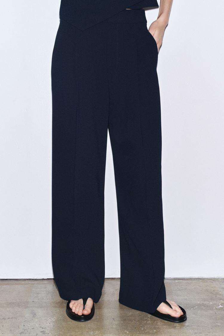 ZW COLLECTION WIDE-LEG DARTED TROUSERS