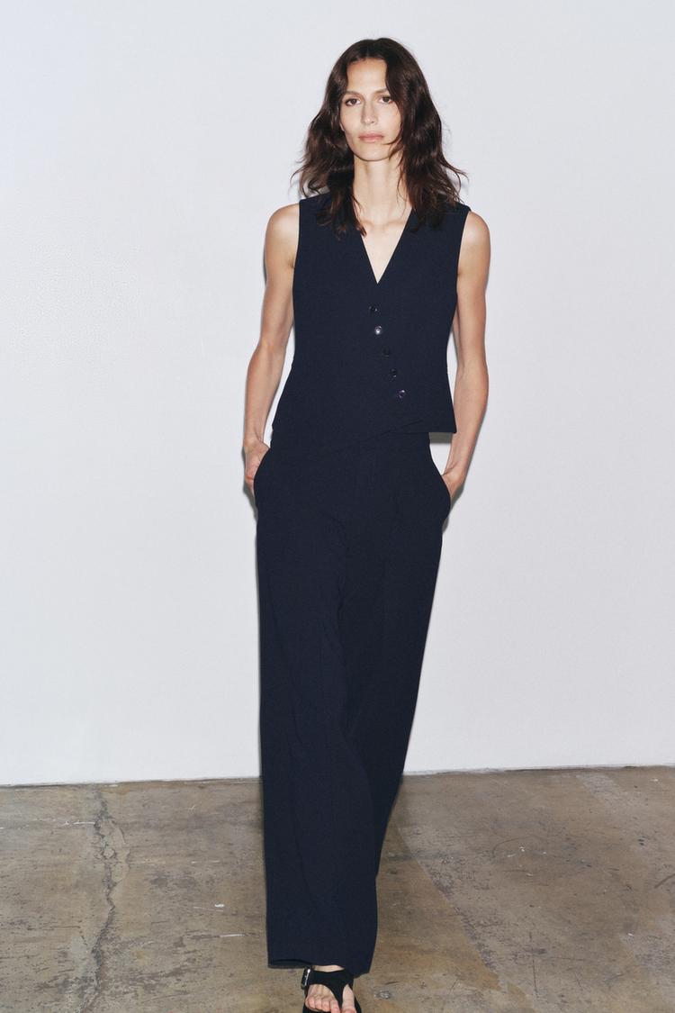 ZW COLLECTION WIDE-LEG DARTED TROUSERS