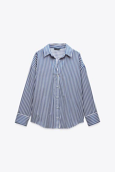 CHEMISE À RAYURES AVEC FIL MÉTALLISÉ