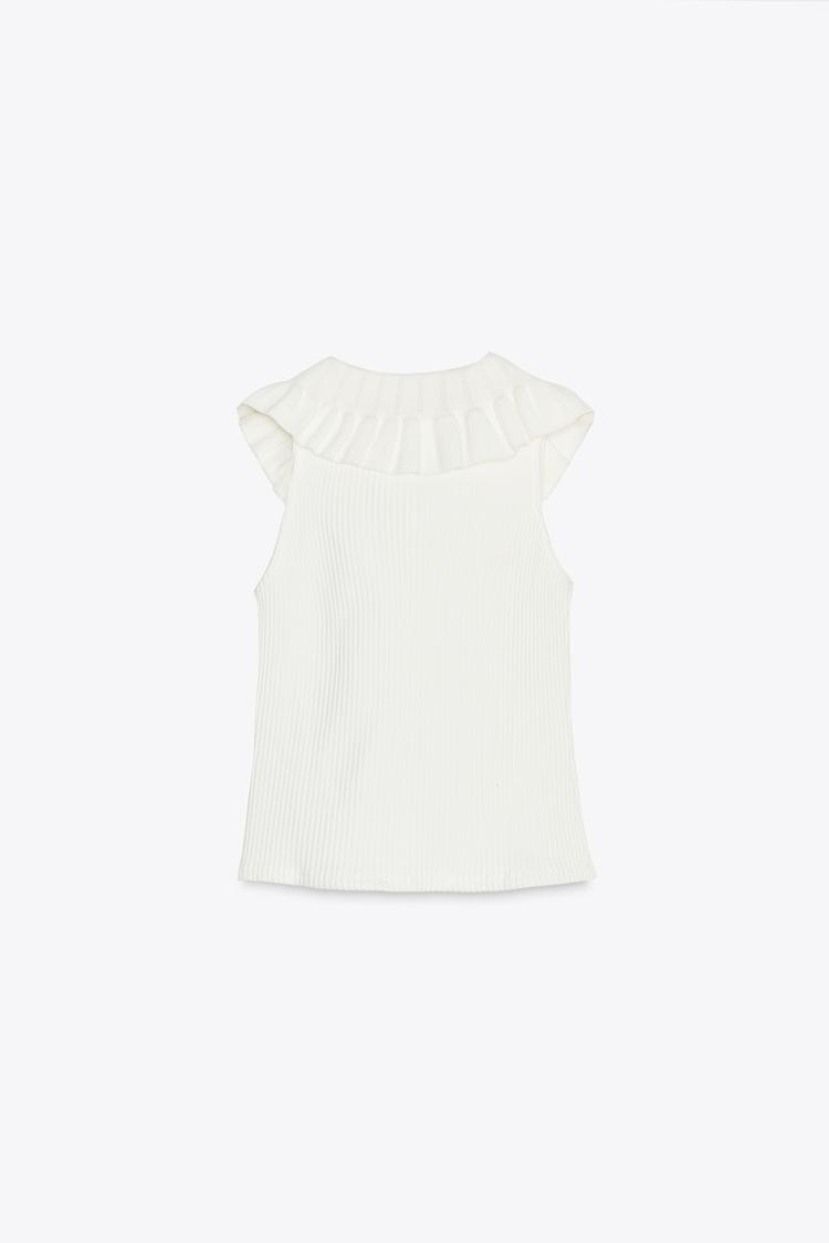 TOP COL TRICOT NŒUD