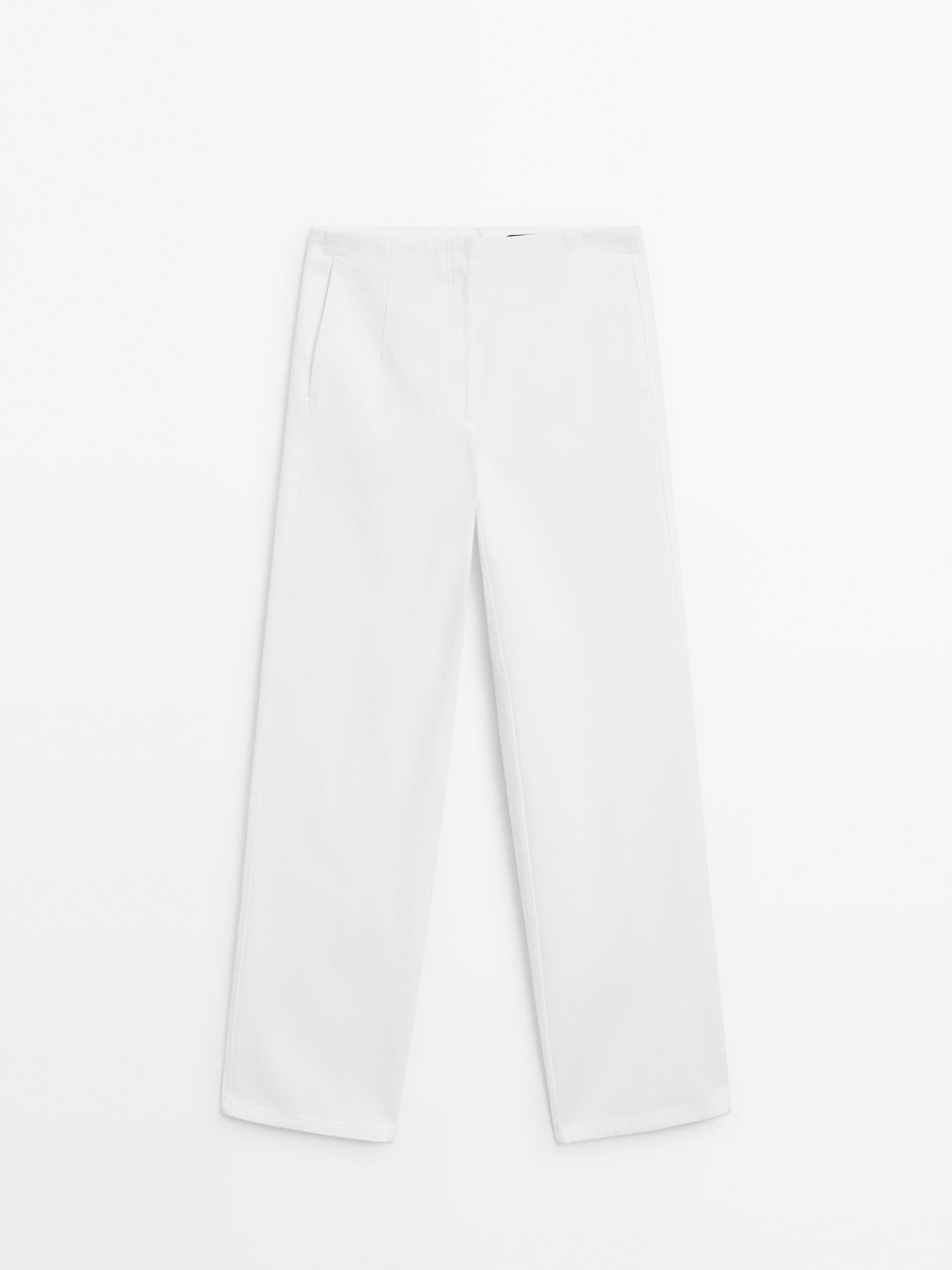 MASSIMO DUTTI PANTALON LARGE SANS TAILLE EN COTON