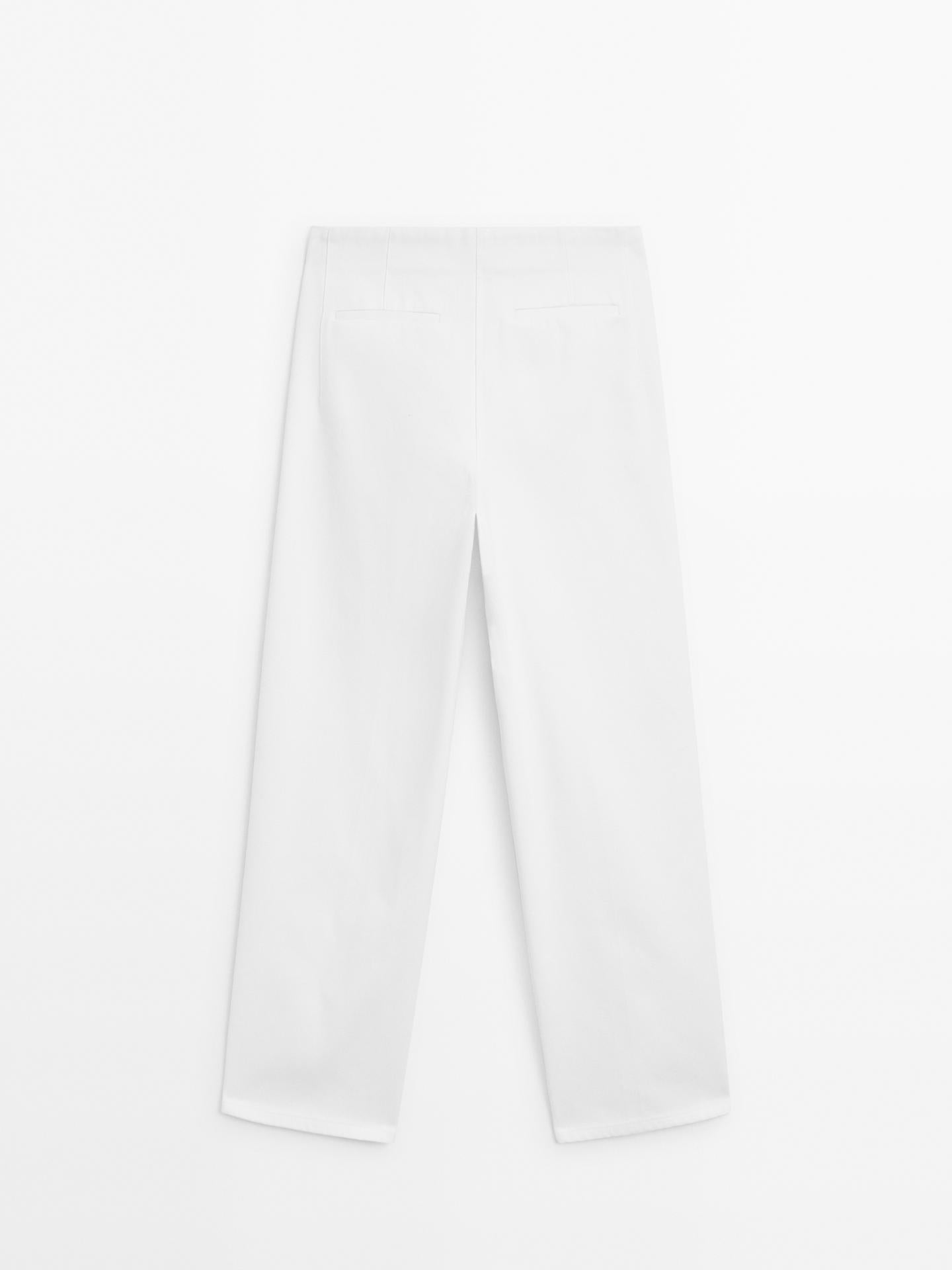 MASSIMO DUTTI PANTALON LARGE SANS TAILLE EN COTON