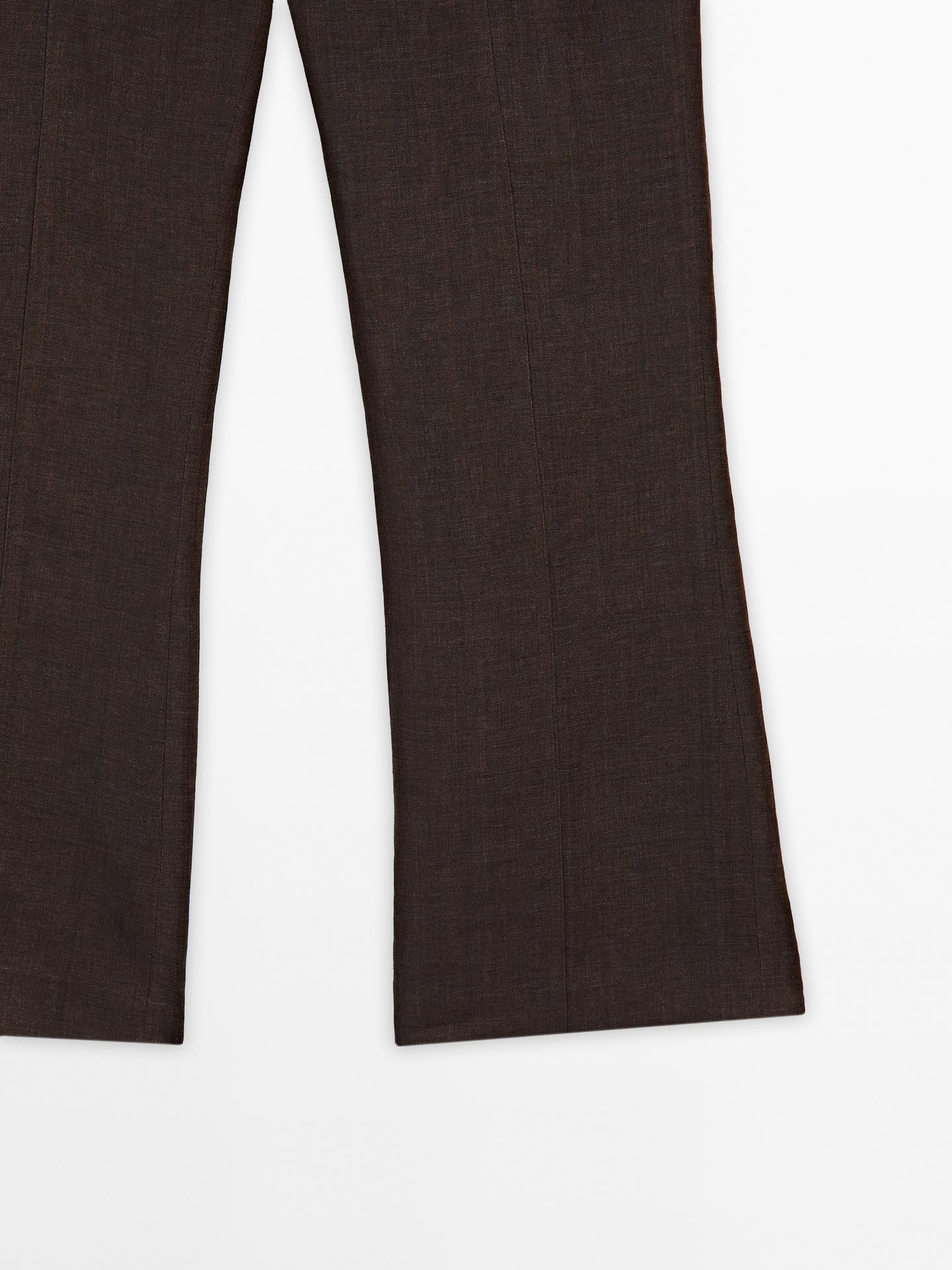 MASSIMO DUTTI PANTALON FLARE 100 % LIN