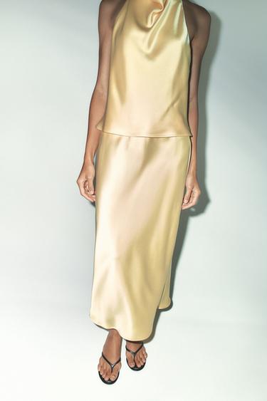 TOP HALTER SATINÉ