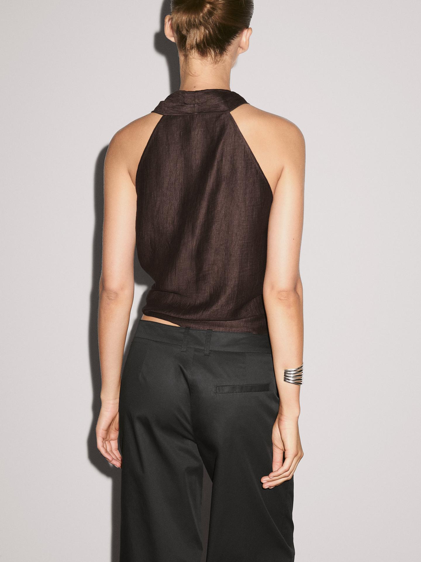 PANTALON DROIT d'accès mid-rise 100 % coton