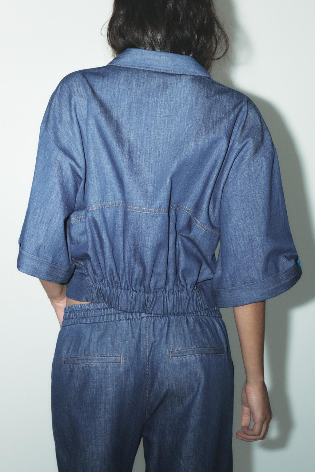 ENSEMBLE VESTE EN LIN À MANCHES COURTES | PANTALON DE JOGGING AVEC LIN