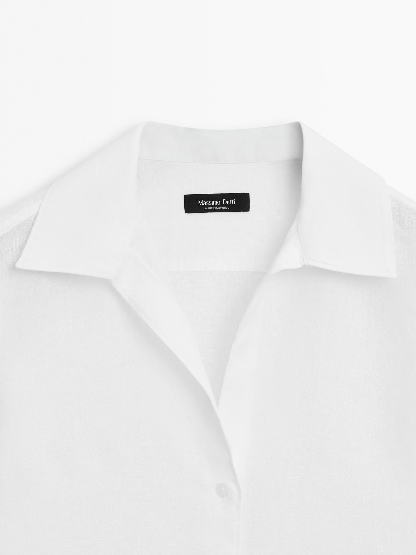 MASSIMO DUTTI CHEMISE COL OUVERT 100% LIN