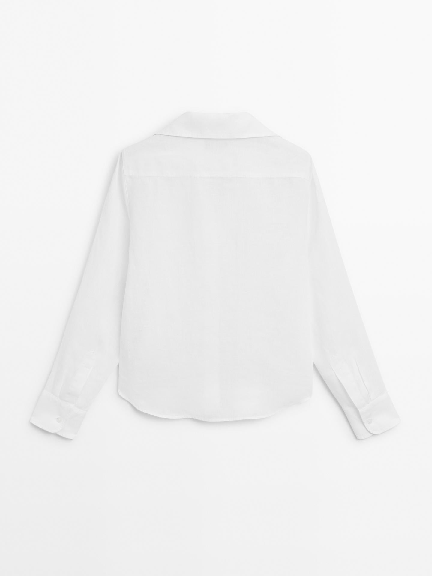 MASSIMO DUTTI CHEMISE COL OUVERT 100% LIN
