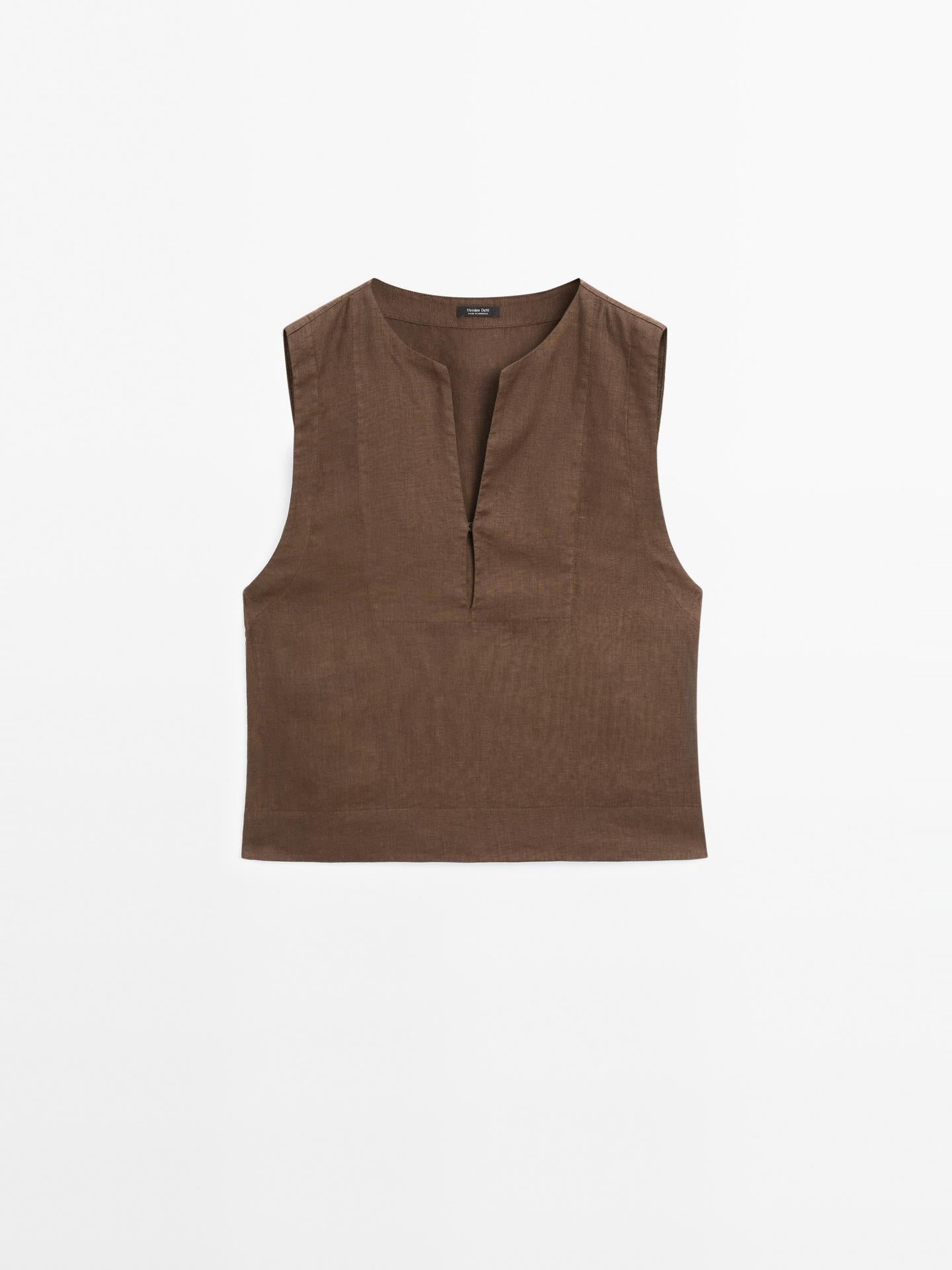 MASSIMO DUTTI BLOUSE 100 % LIN