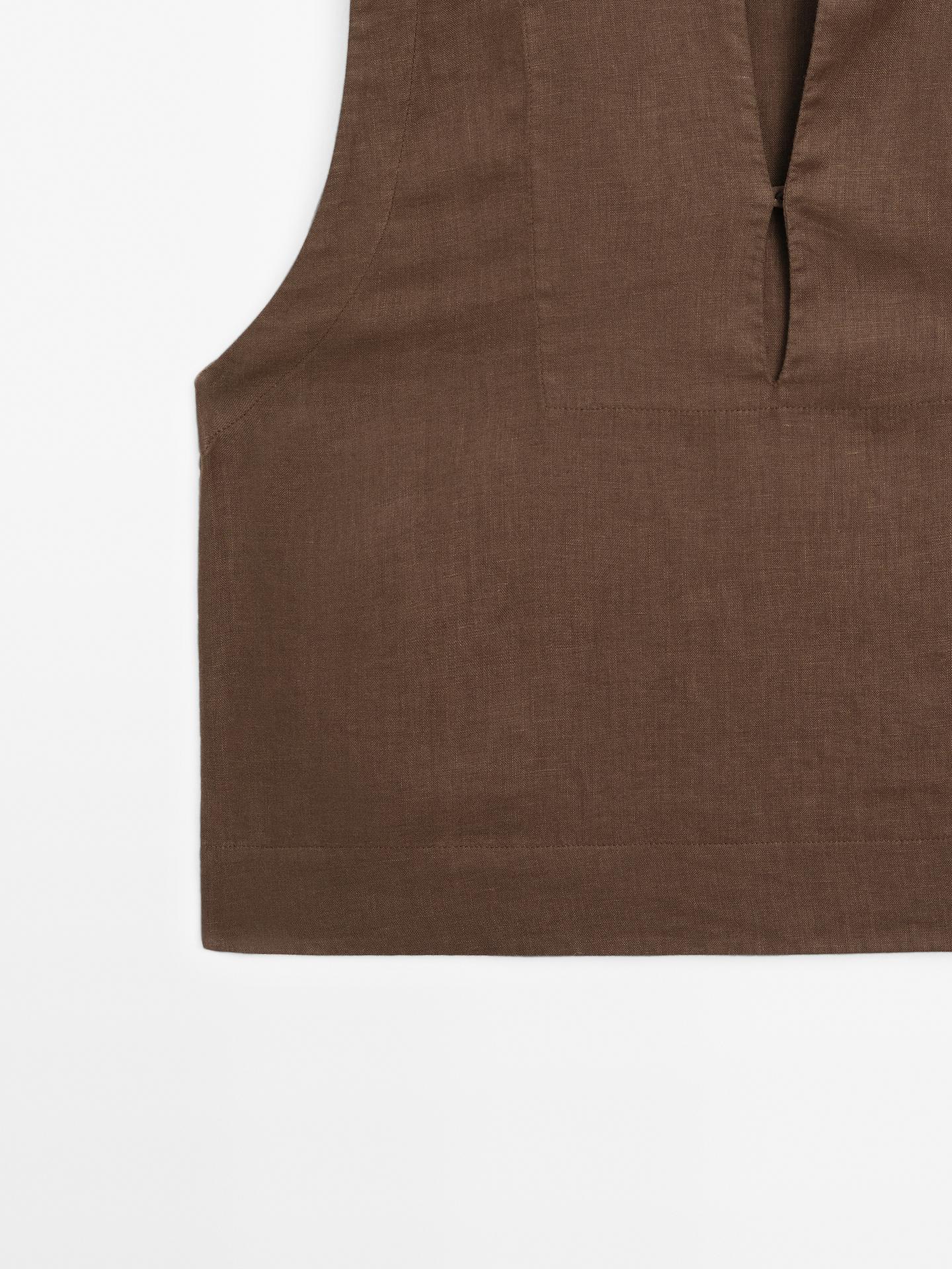 MASSIMO DUTTI BLOUSE 100 % LIN