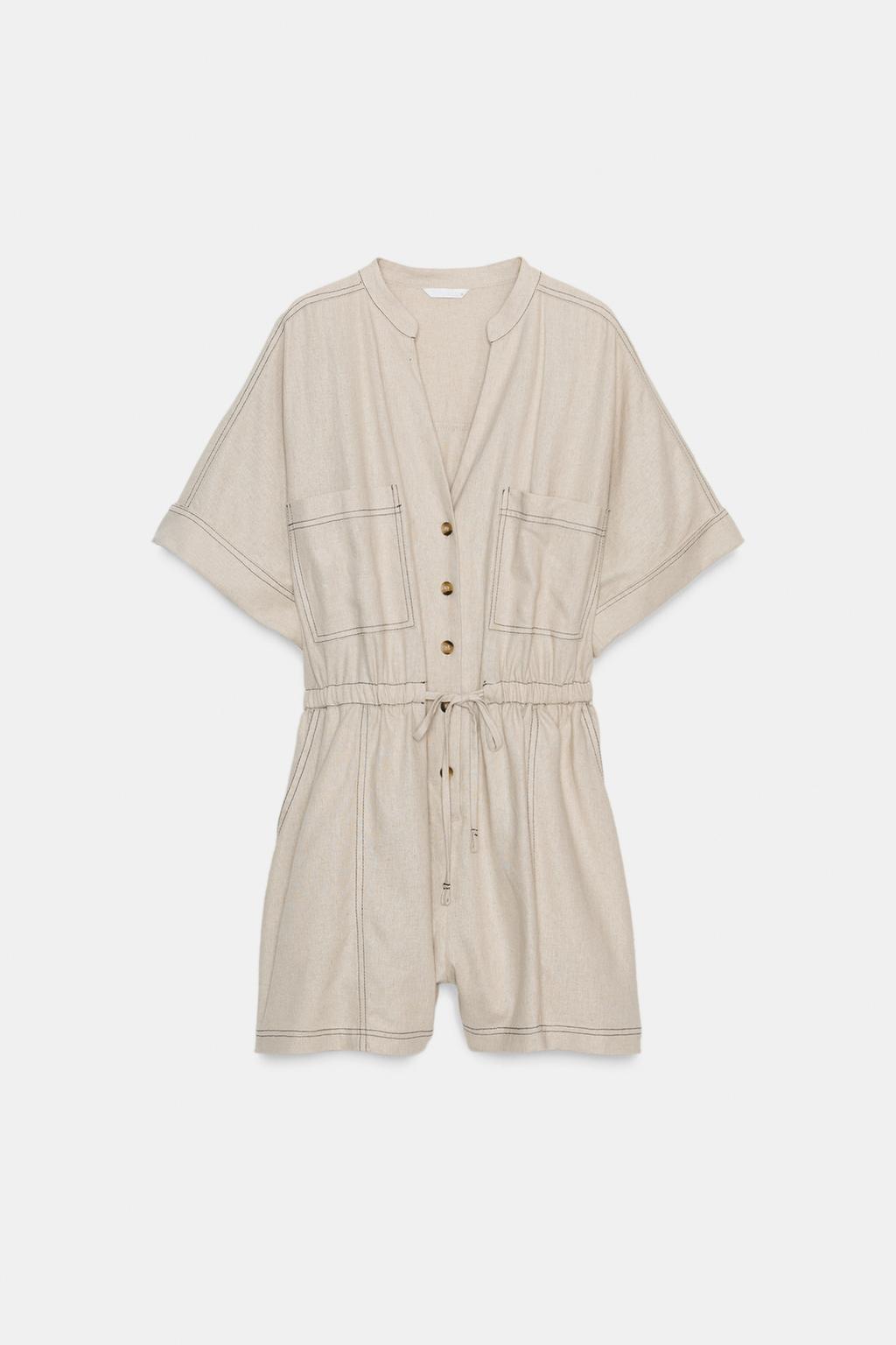 TOPSTITCHING PLAYSUIT