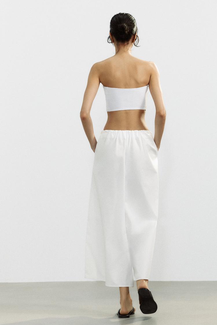 ENSEMBLE CHEMISE COURTE EN POPELINE | PANTALON STYLE JUPE-CULOTTE