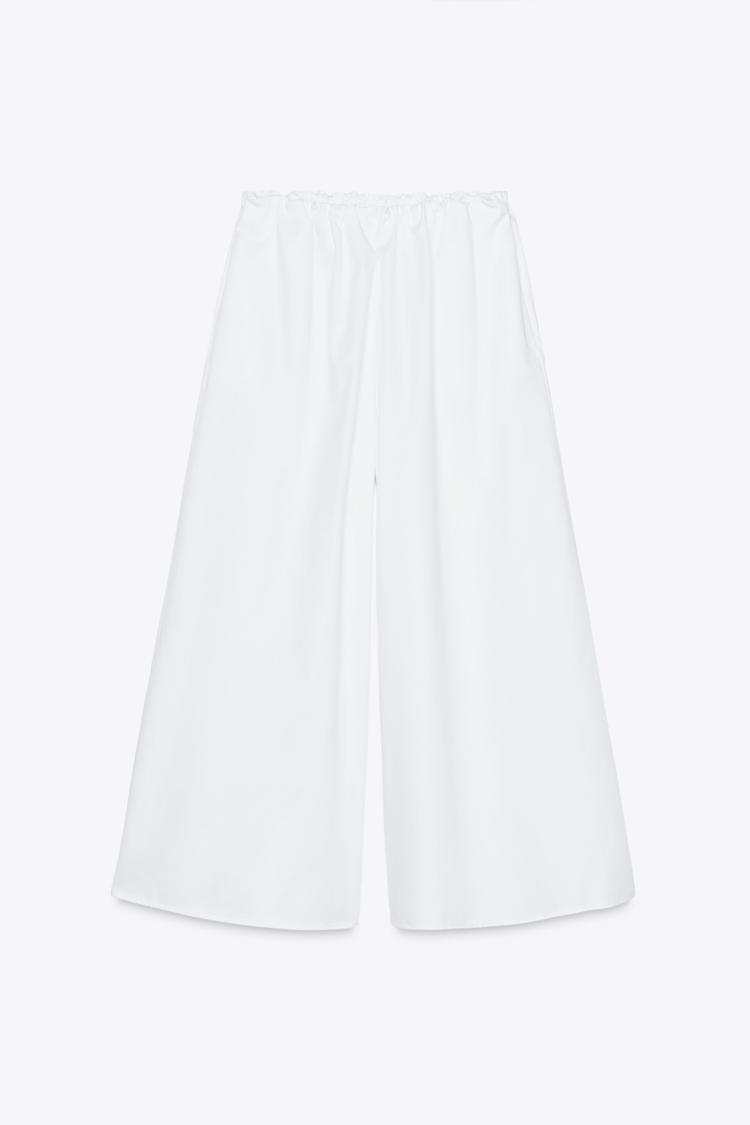 ENSEMBLE CHEMISE COURTE EN POPELINE | PANTALON STYLE JUPE-CULOTTE