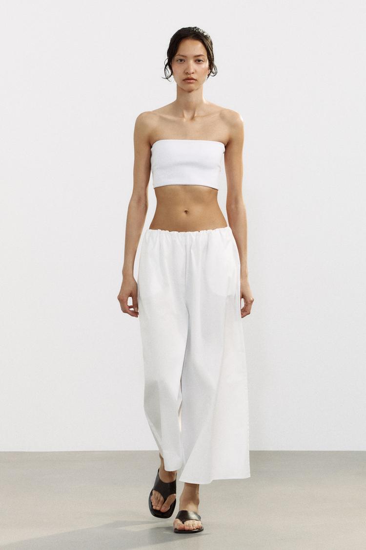 ENSEMBLE CHEMISE COURTE EN POPELINE | PANTALON STYLE JUPE-CULOTTE