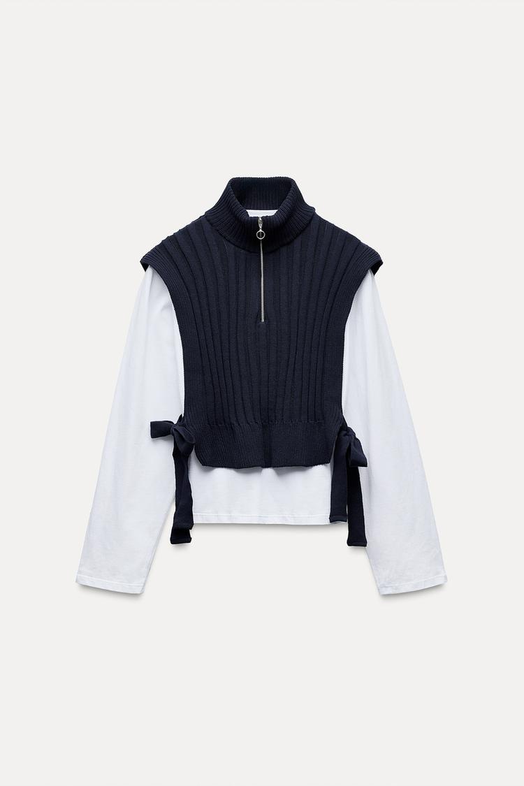 T-SHIRT GILET ZIPPÉ