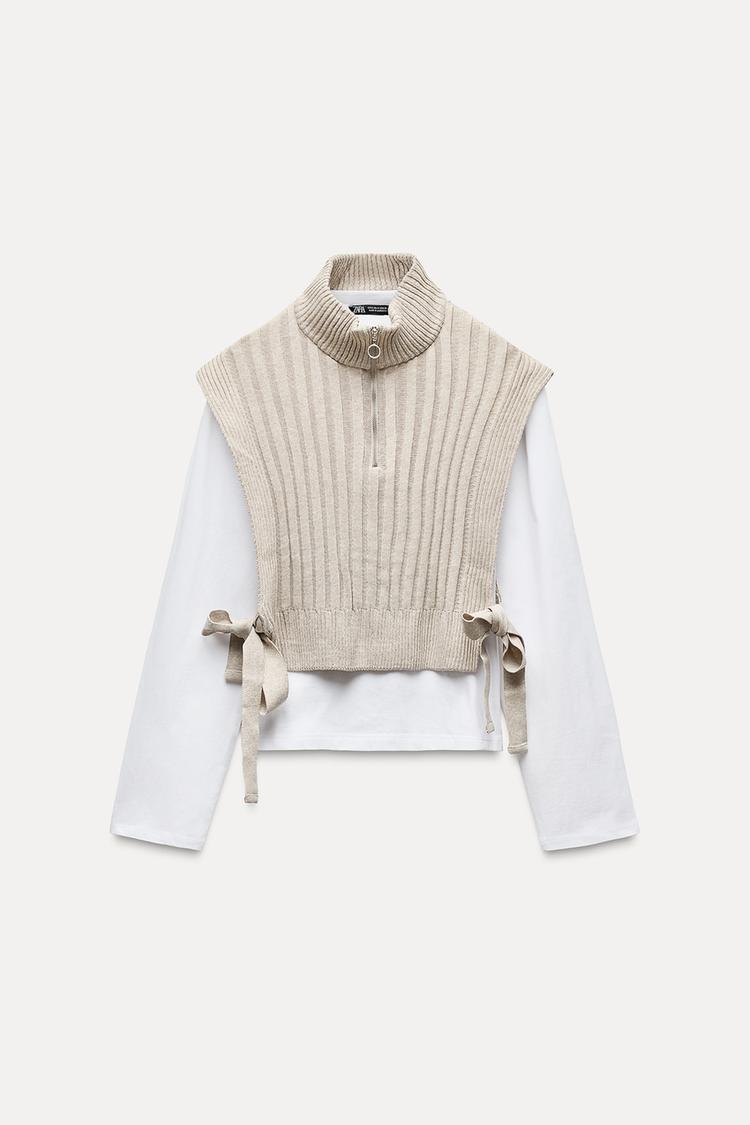 T-SHIRT GILET ZIPPÉ