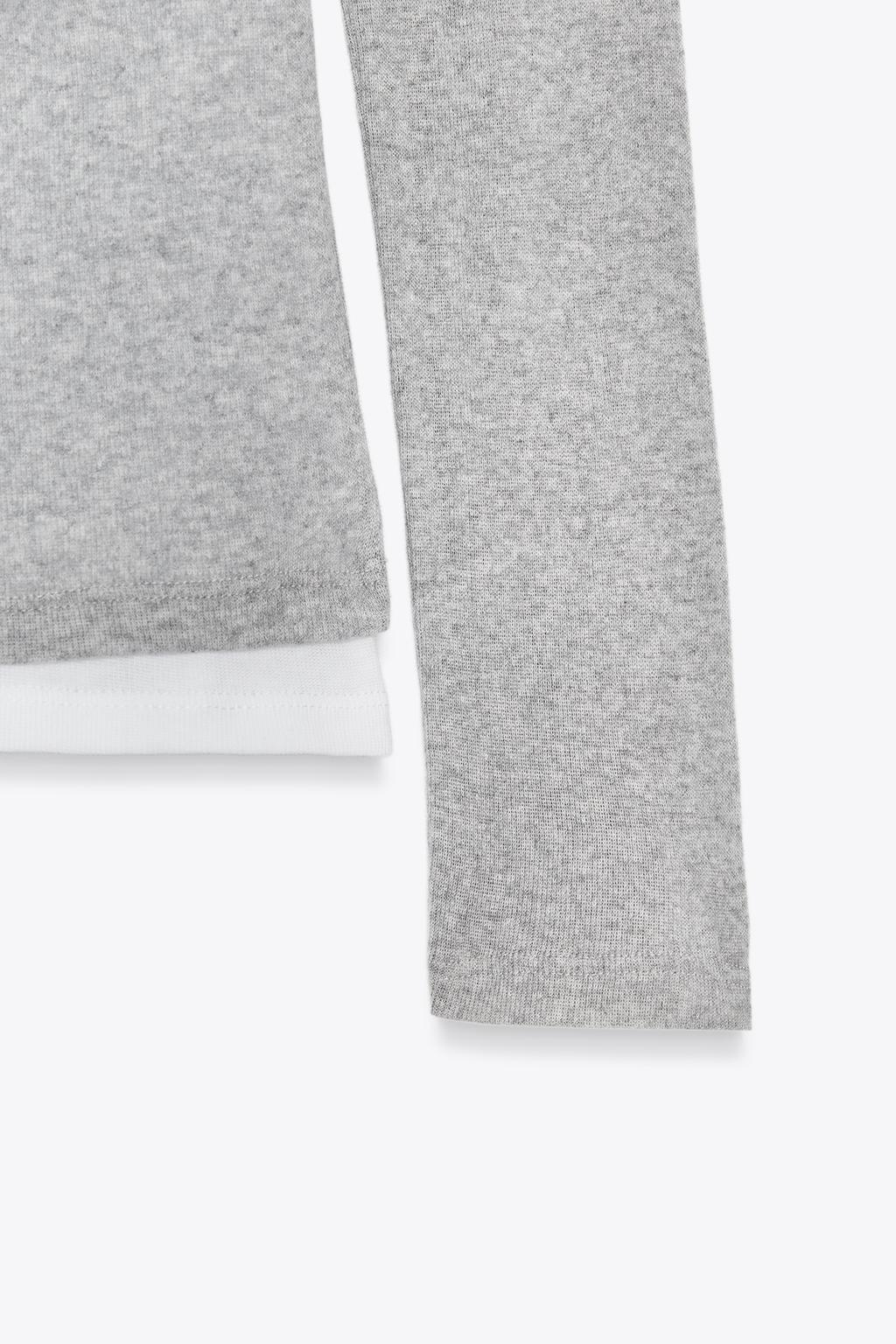 T-SHIRT ASYMÉTRIQUE EFFET DOUBLE