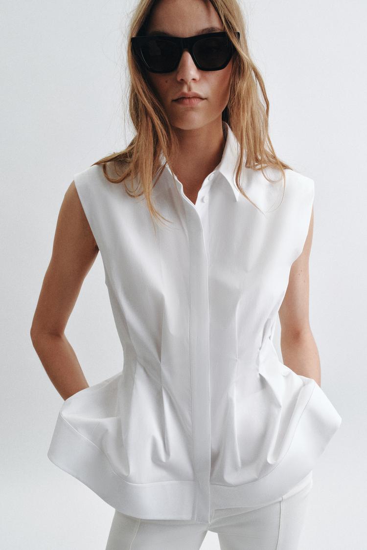 CHEMISE PLIS SANS MANCHES ZW COLLECTION