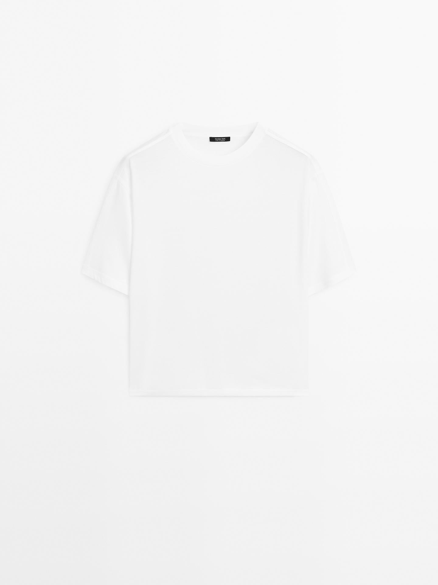 MASSIMO DUTTI T-SHIRT DÉTAIL COUTURE MANCHES