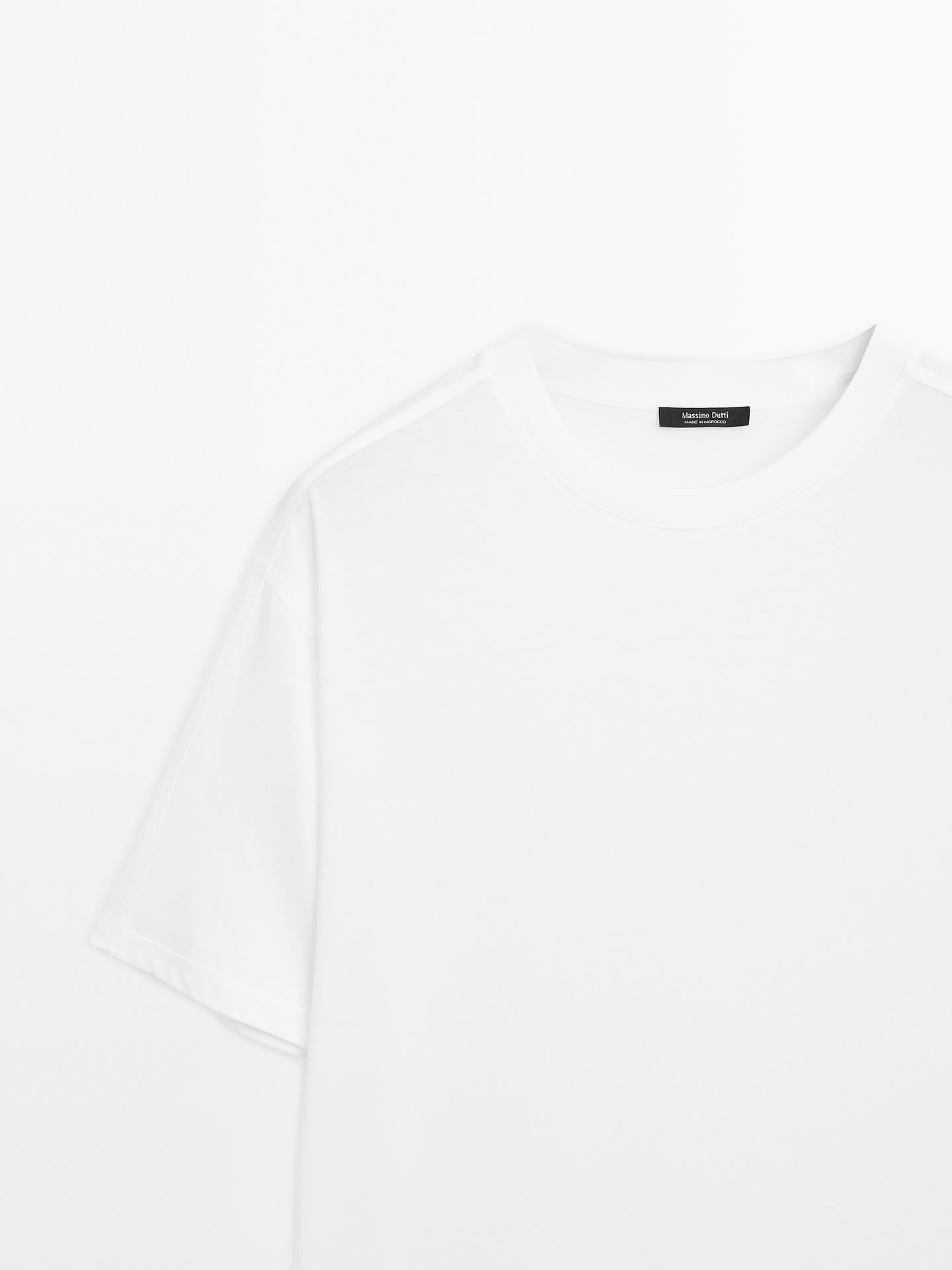MASSIMO DUTTI T-SHIRT DÉTAIL COUTURE MANCHES