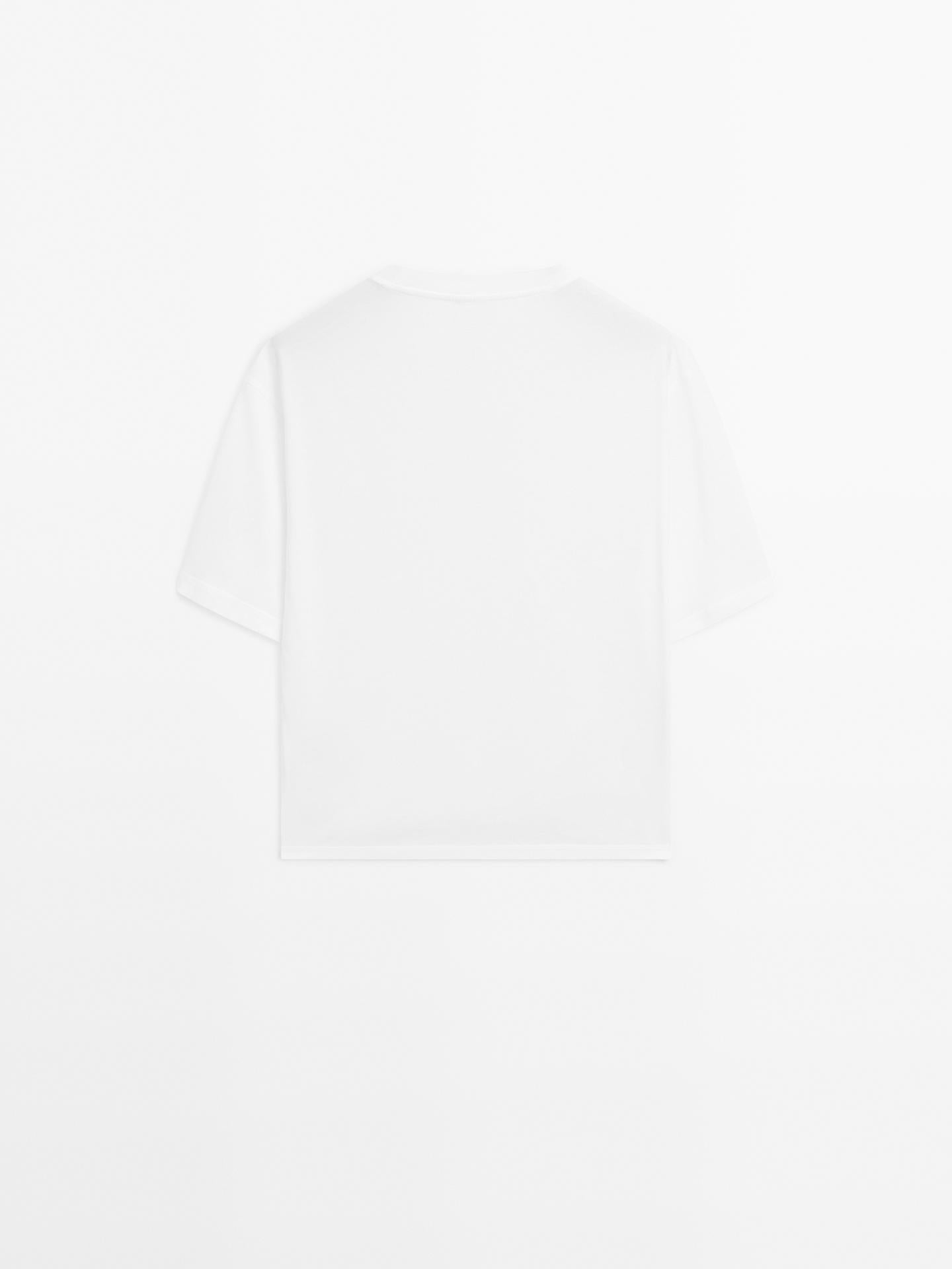 MASSIMO DUTTI T-SHIRT DÉTAIL COUTURE MANCHES