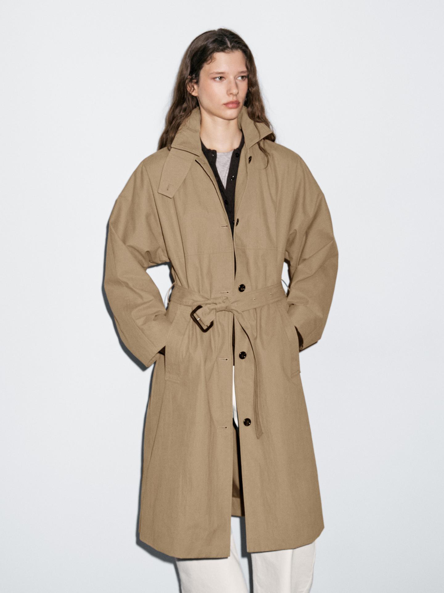 TRENCH EN COTON MÉLANGÉ
