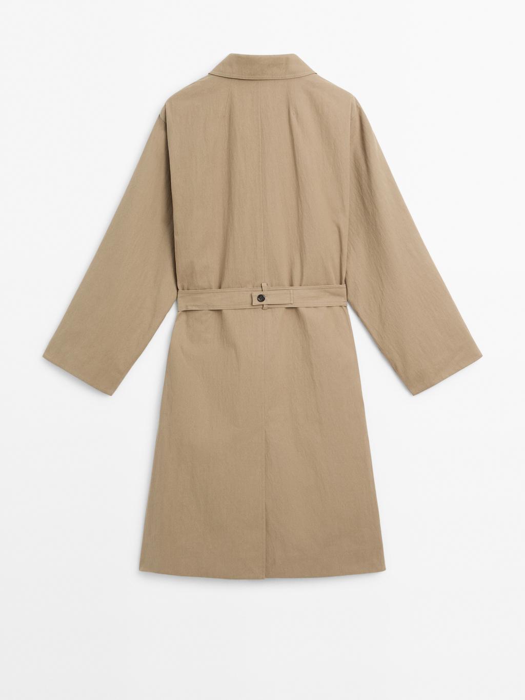 TRENCH EN COTON MÉLANGÉ