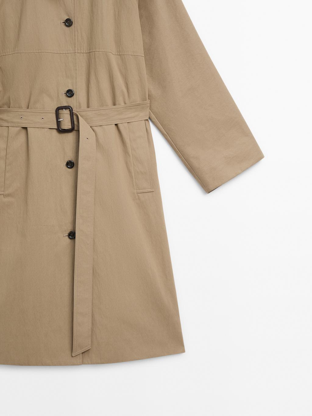 TRENCH EN COTON MÉLANGÉ