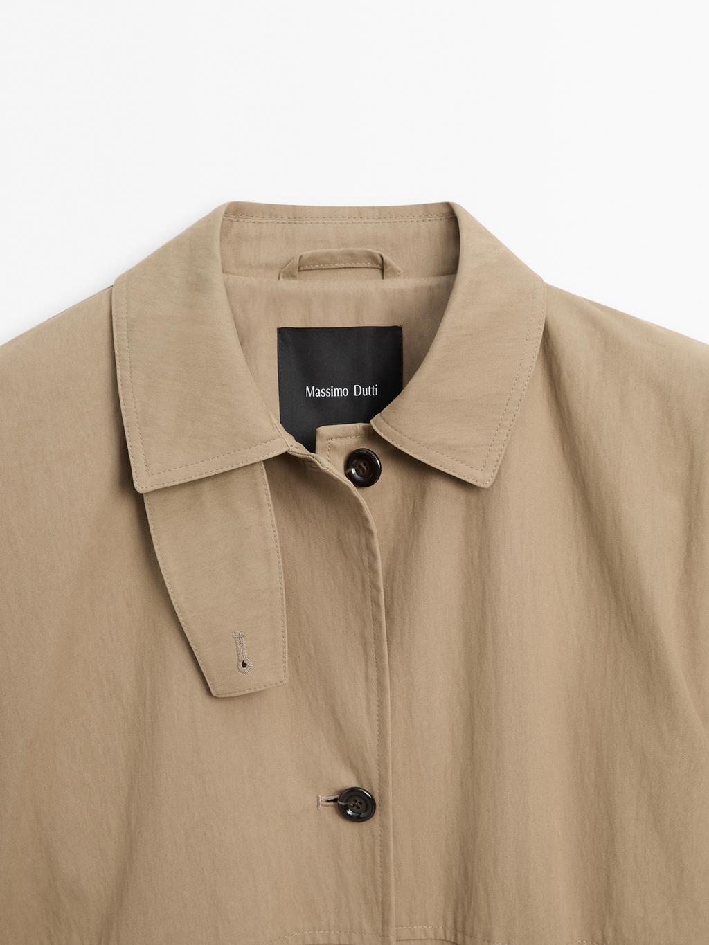 TRENCH EN COTON MÉLANGÉ