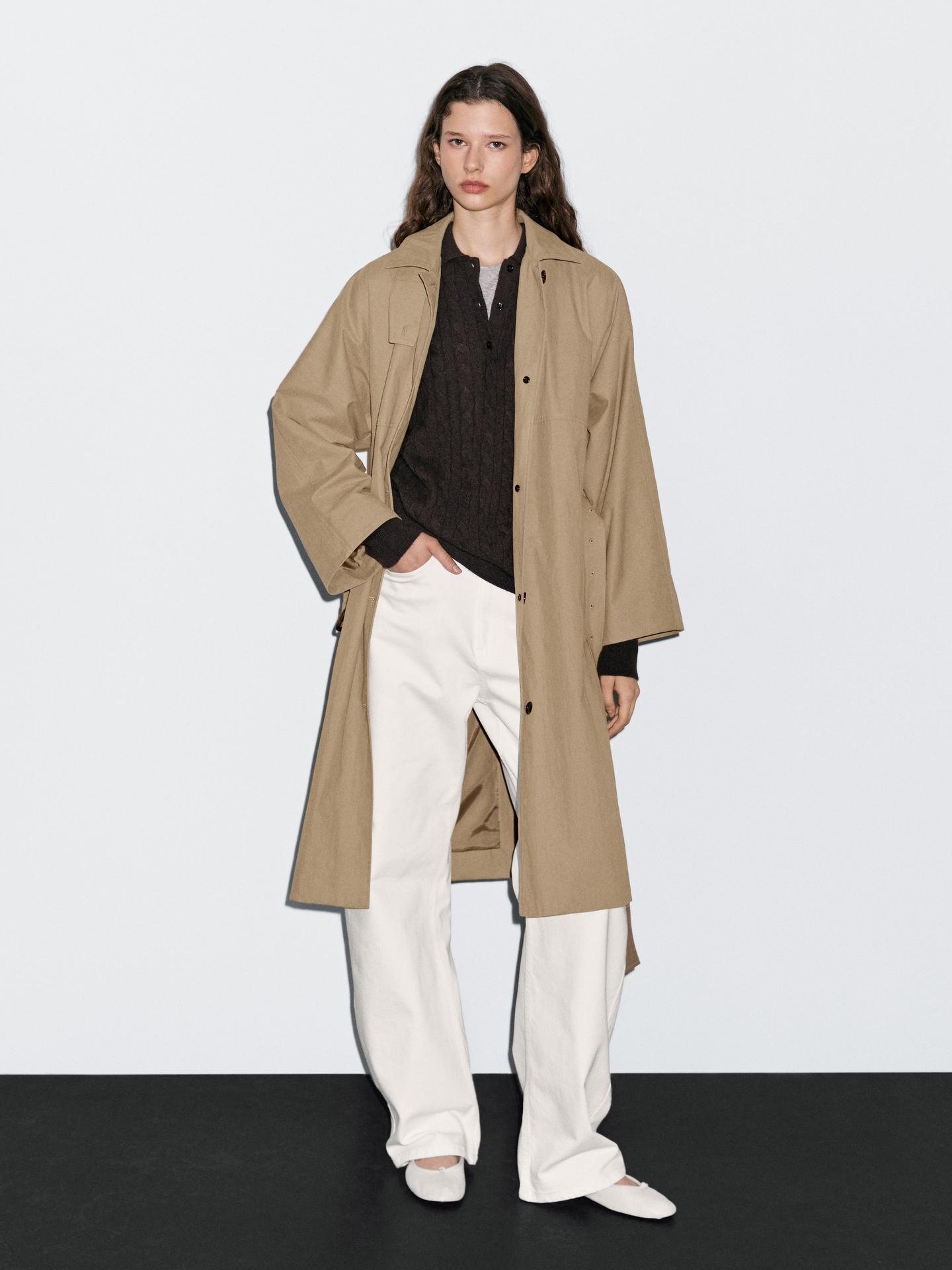 TRENCH EN COTON MÉLANGÉ