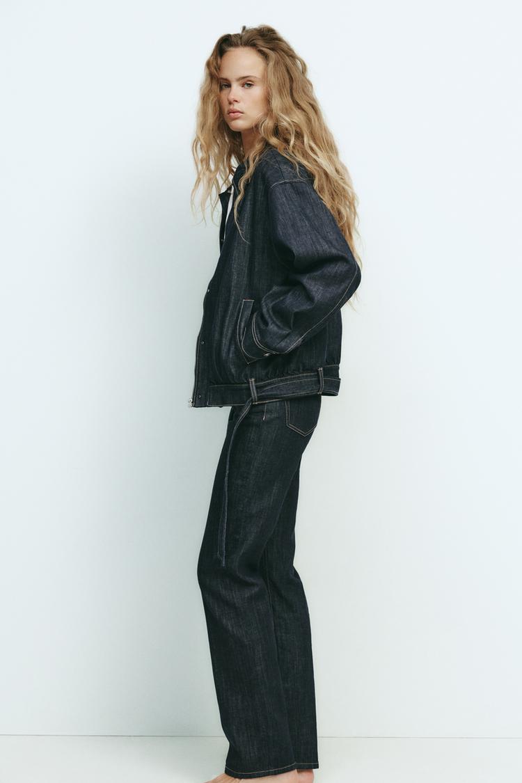 VESTE EN JEAN TRF AVEC CEINTURE