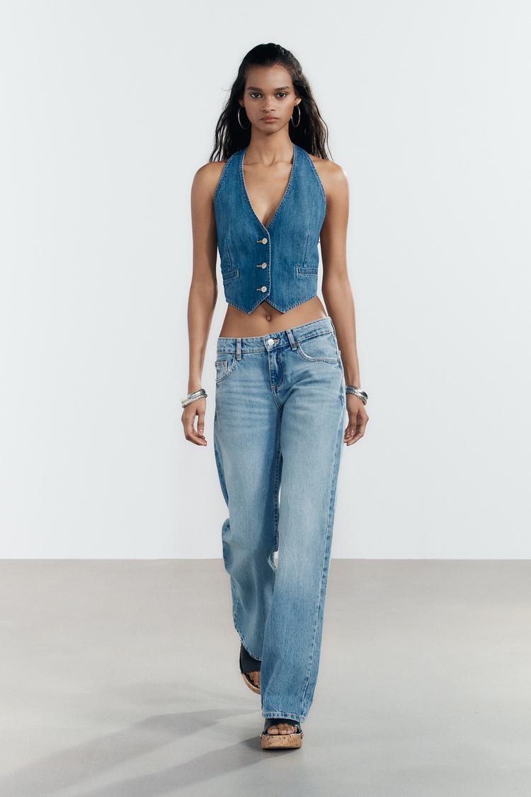 JEAN TRF WIDE LEG TAILLE BASSE
