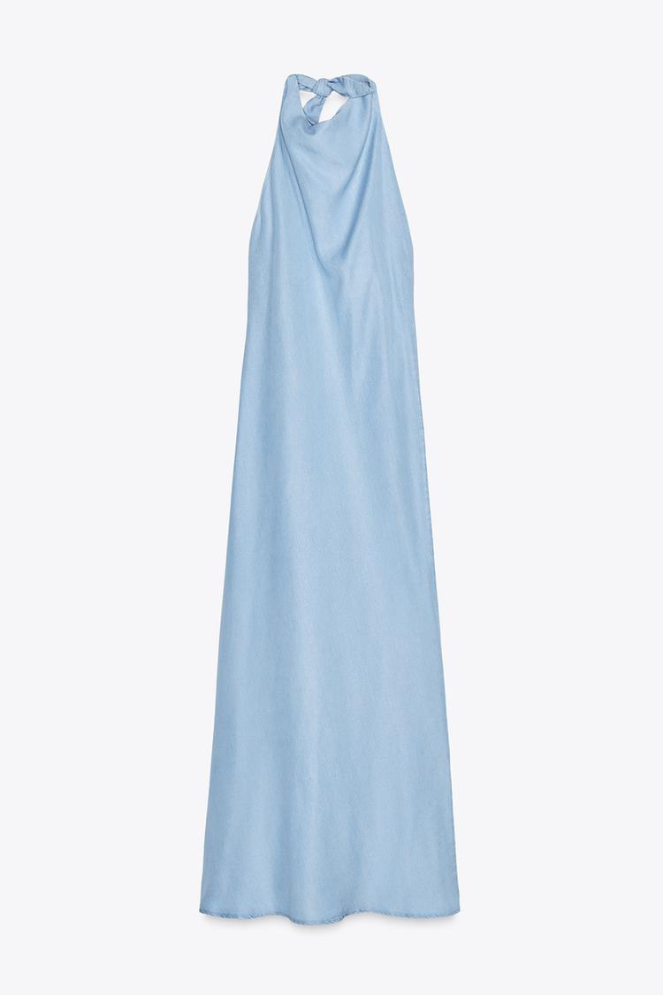 ROBE FLUIDE HALTER EN LYOCELL