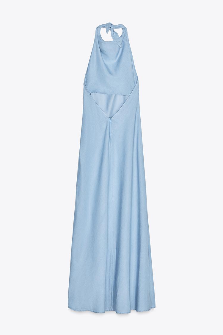 ROBE FLUIDE HALTER EN LYOCELL