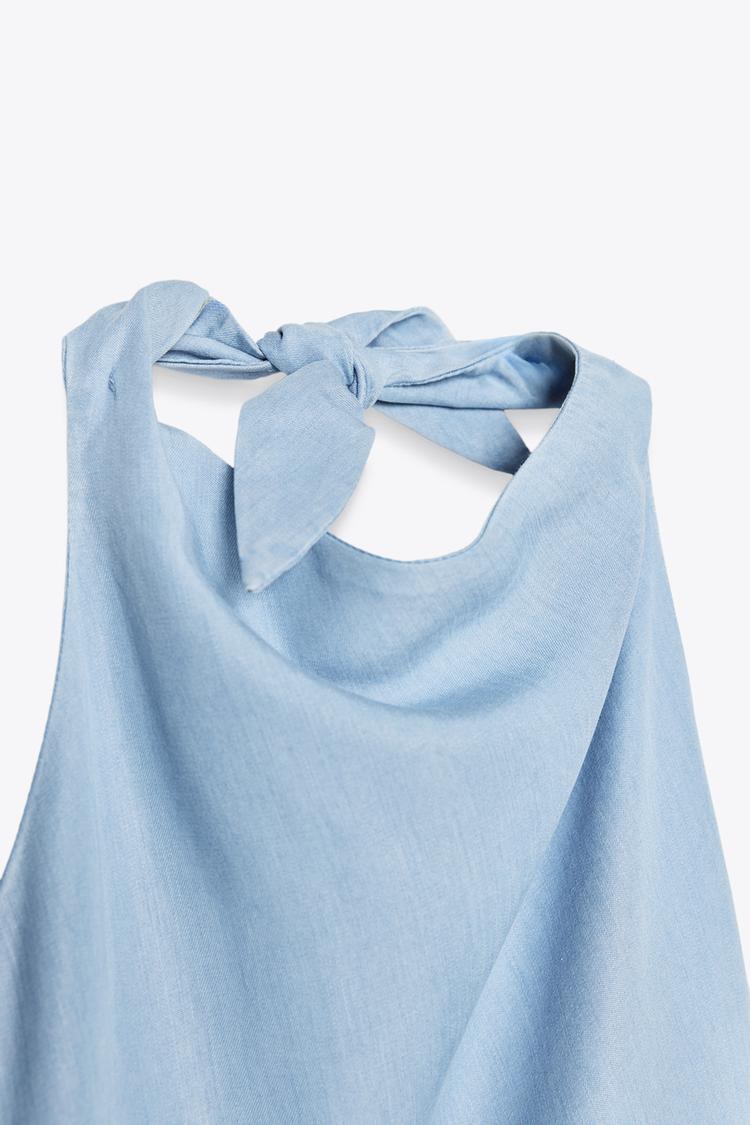 ROBE FLUIDE HALTER EN LYOCELL