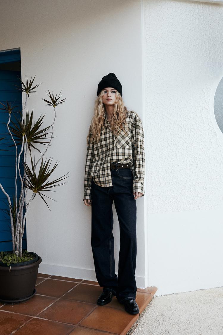JEAN TRF COUPE LARGE TAILLE HAUTE ET LONG