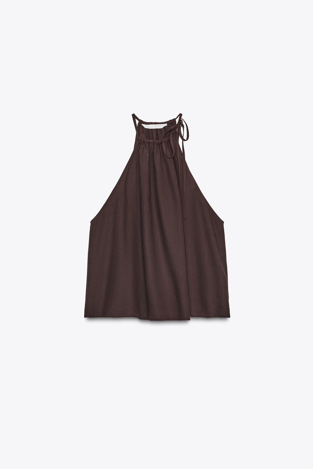 FLOWING HALTER TOP