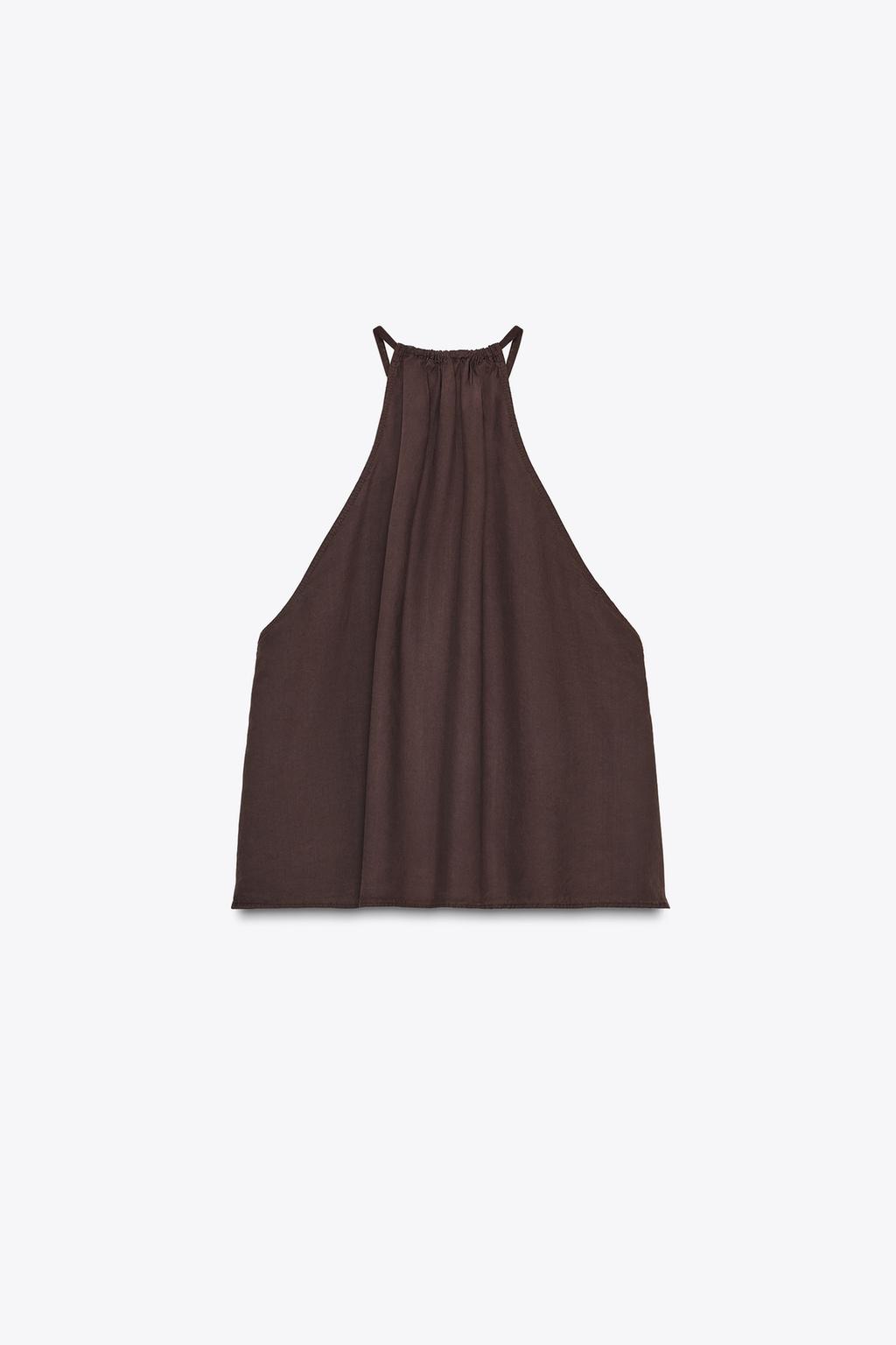 FLOWING HALTER TOP