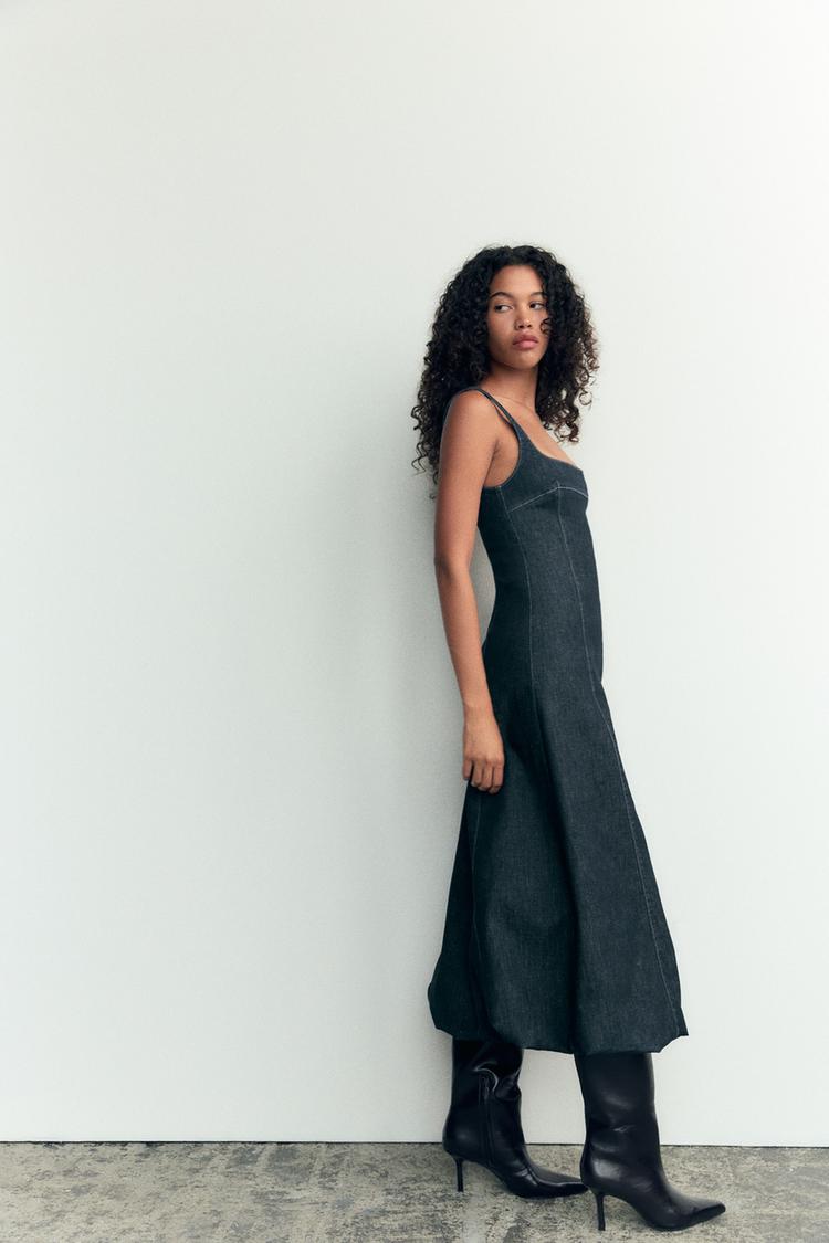 ROBE EN DENIM TRF BALLON