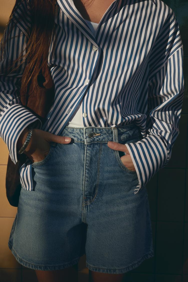 CHEMISE EN POPELINE RAYÉE