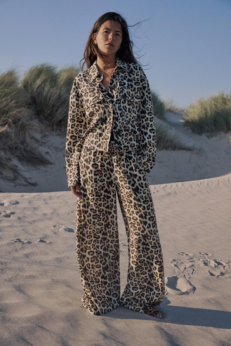 SURCHEMISE EN LIN À IMPRIMÉ ANIMAL 🐆