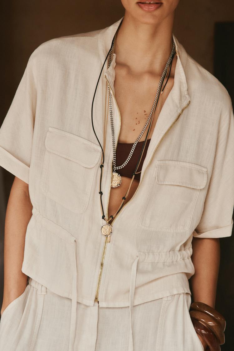 Chemise safari Olaf blanche | Café Coton Chemise safari Olaf blanche | Café Coton