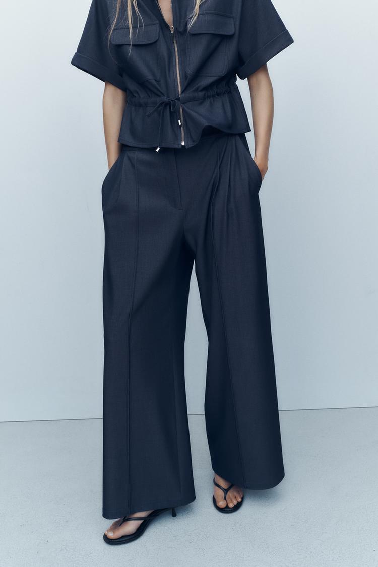 PANTALON LARGE À PINCES